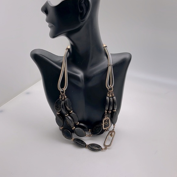 CHICOS necklace brown and gold tones - Picture 5 of 6